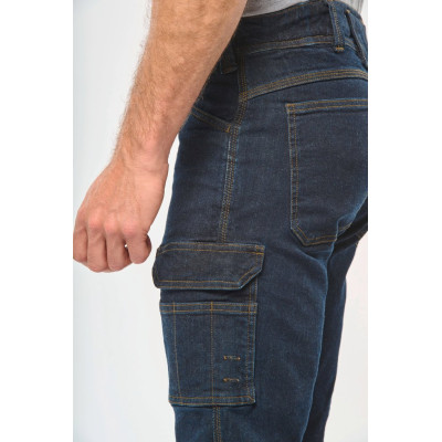 Men's multipocket denim bermuda shorts